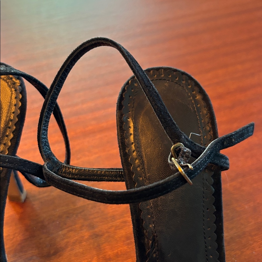Women’s Black Strappy Bow Sandals j crew - Picture 5 of 8